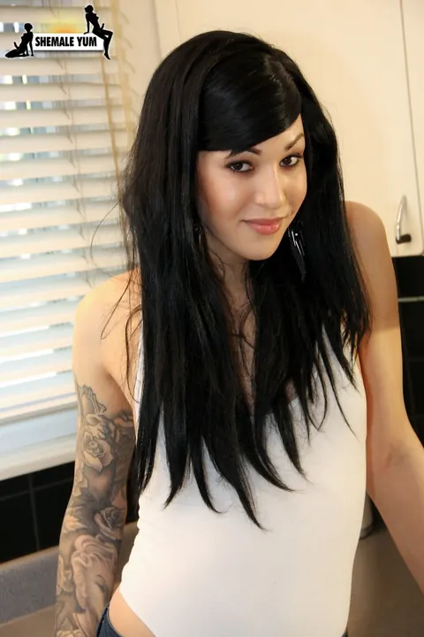 Mature Trans Woman Poses in Panties Then Strips Nude – photo 2 of 16