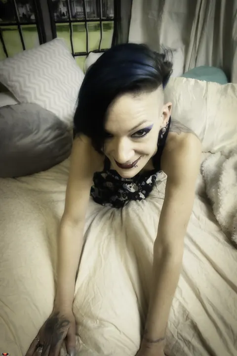 Brunette with Big Tits and Tattoo Spreads Her Shaved Pussy – photo 15 of 15