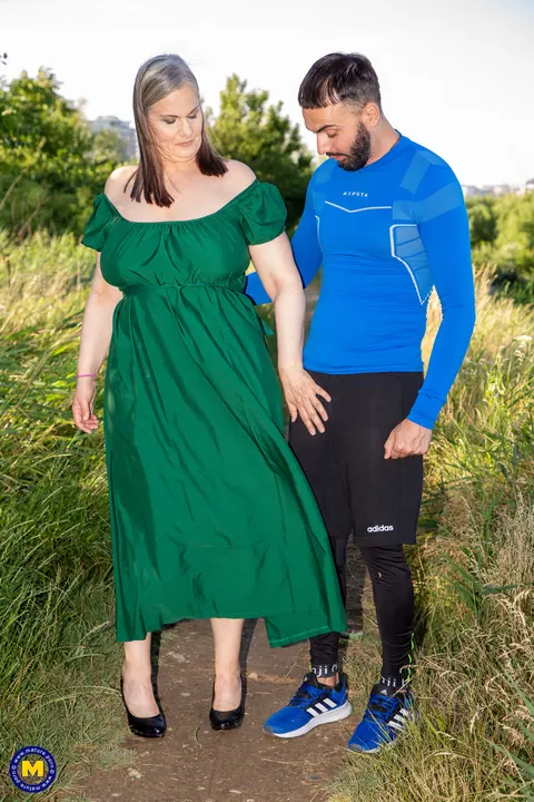 Joy Adams: Curvy Mature European Takes Anal Doggy Style Outdoors – photo 2 of 20