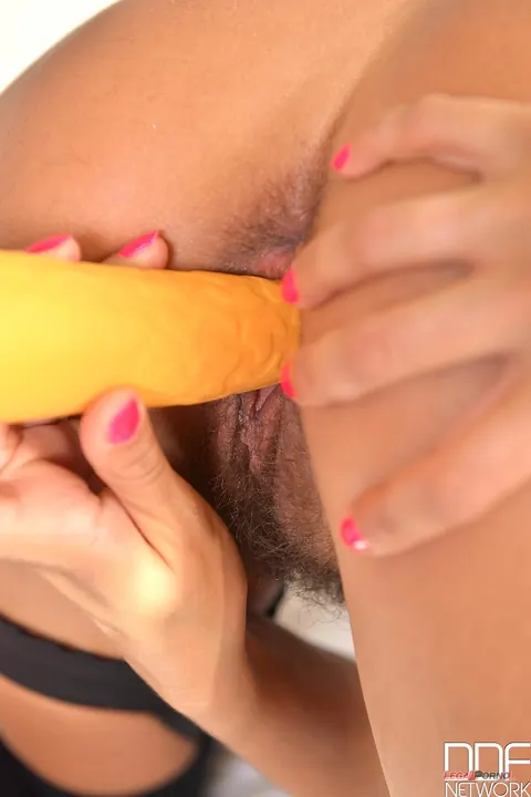 Mia Anabelle: Tall Busty Brunette Masturbates with a Dildo in Stockings and Heels – photo 16 of 21
