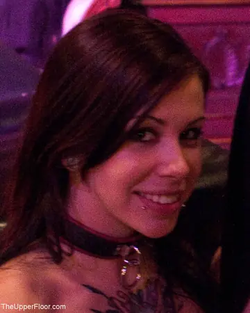 Nerine Mechanique – Busty Brunette in Stockings Takes Two Men and Gets Fingered