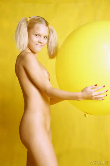 Slim Blonde PAWG in Pigtails Spreads in Stockings and Socks