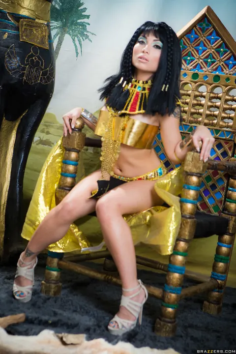 Rina Ellis: Petite Korean in Costume and Heels Flashes Her Big Tits – photo 5 of 21