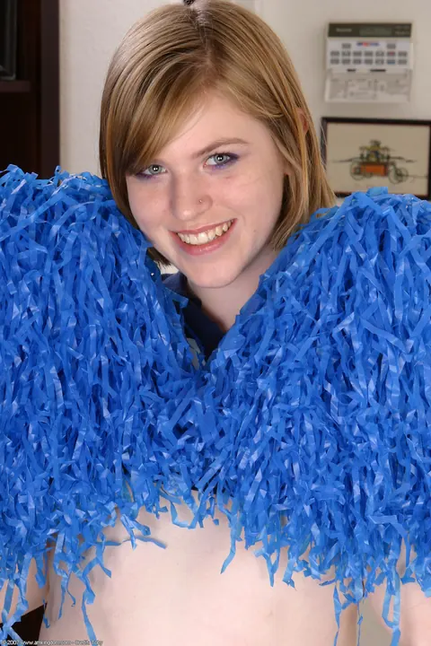 Redhead in Socks Bares Her Shaved Pussy – photo 1 of 20
