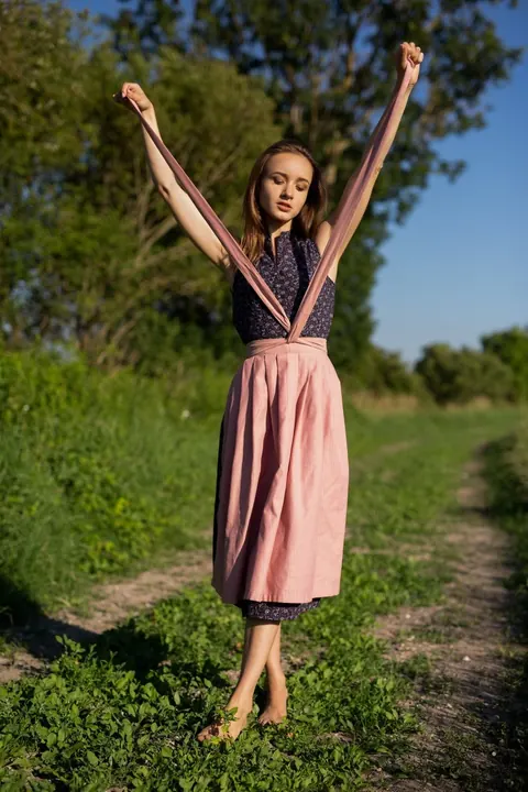 Vi Shy: Slim Ukrainian Brunette Undresses and Spreads on a Forest Road – photo 10 of 17