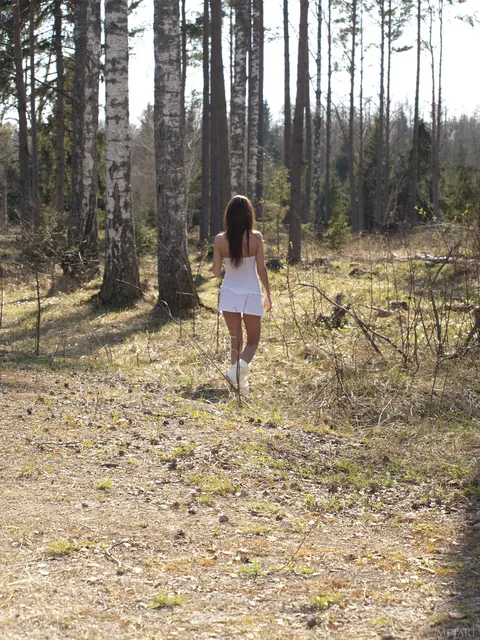 Hairy Woman Strips to Boots and Spreads in the Forest – photo 18 of 18