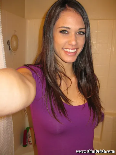 Tiffany Thompson: Brunette with Natural Tits Poses Nude for Mirror Selfies in the Bathroom – photo 2 of 16