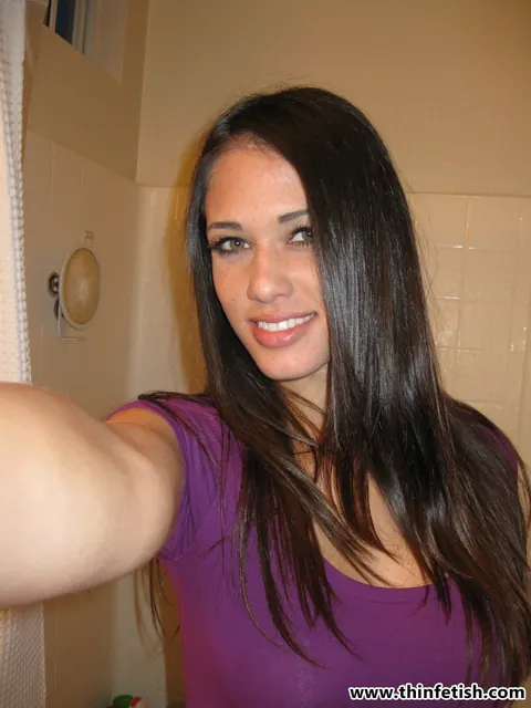 Tiffany Thompson: Brunette with Natural Tits Poses Nude for Mirror Selfies in the Bathroom – photo 3 of 16