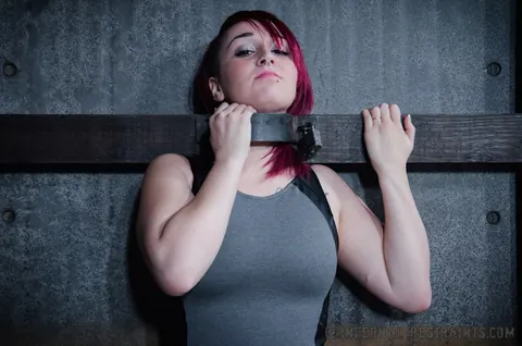 Piper Rage: PAWG Redhead in High Heels Masturbates in Bondage – photo 9 of 10
