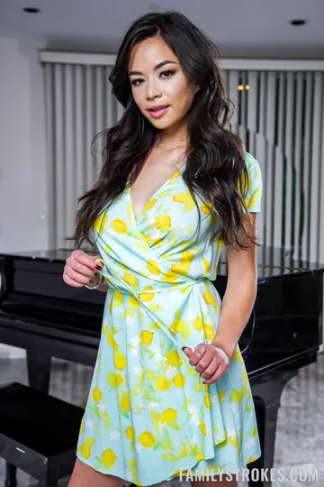 Jackie Hoff – Thick Asian Brunette Takes Two Men for a Threesome and a Facial