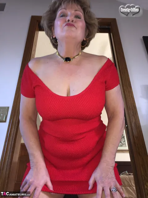 Bustybliss: Thick Brunette MILF Shows Off Her Big Tits and Ass in Panties – photo 7 of 16