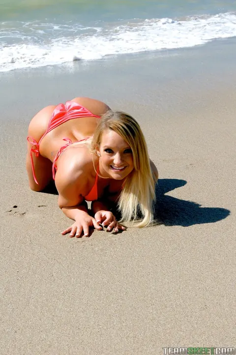 Cali Cassidy: Tattooed Blonde Strips Off Her Bikini Top Outdoors – photo 8 of 17