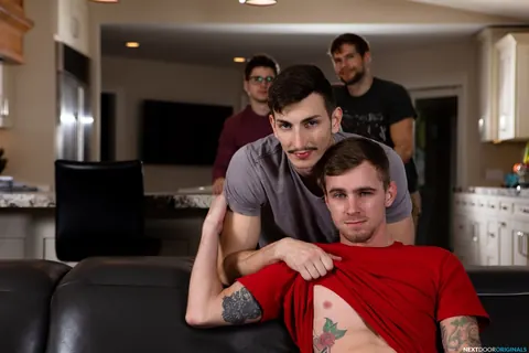 Tattooed Men Kiss and Fuck Hard Together – photo 3 of 20