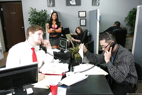 Jenaveve Jolie: Latina with Big Enhanced Tits Fucks in the Office – photo 2 of 16