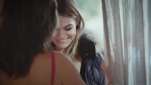 Julia Roca & Lara West: Two Brunettes in Lingerie Kiss, Finger and Lick – photo 4 of 21