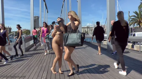 Mona Wales: Tall Hairy Woman Sucks Multiple Men in Public Bondage – photo 11 of 21