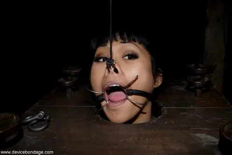 DragonLily: Asian Brunette in Bondage Sucks Cock and Takes a Dildo – photo 10 of 21