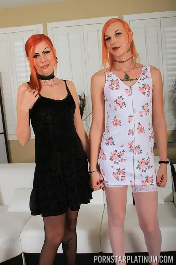 Trans Women in Lingerie Have Group Sex and Cum
