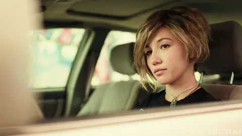 Maya Woulfe: Tattooed Brunette with Small Natural Tits Has Group Sex in a Car Outdoors – photo 15 of 20