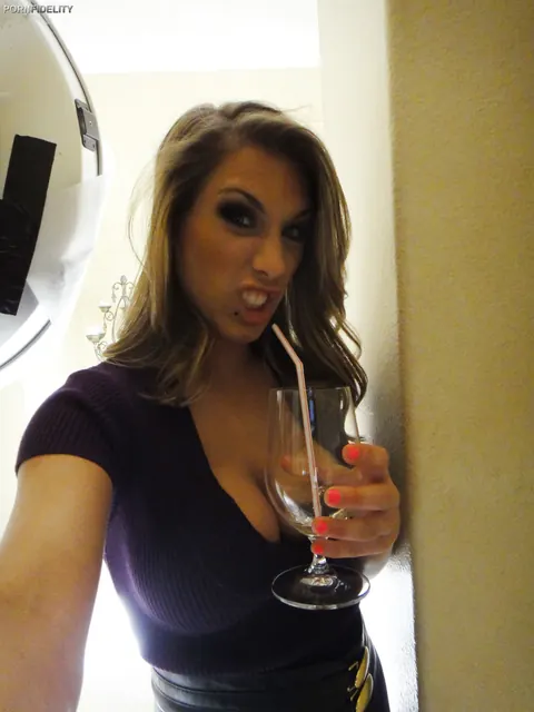 Natasha Vega: Blonde Latina in a Dress Masturbates Before a Threesome – photo 6 of 16