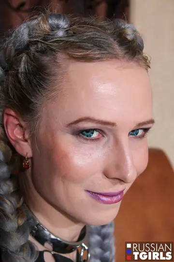 Russian Trans Woman Toys Her Ass in Lingerie and Stockings