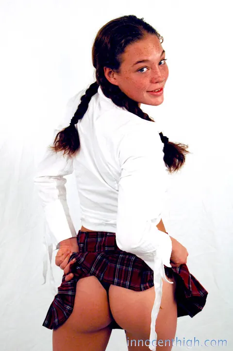 Ashley Gracie: Redhead with Pigtails Spreads Her Pussy and Shows Her Tattoo – photo 7 of 16