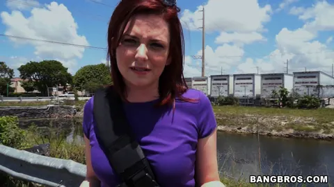 Emma Evins: Redhead with Natural Tits Takes Anal in a Car – photo 5 of 21