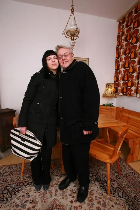 German Raven-Haired Woman Welcomes an Older Man into Her Pierced Pussy – photo 7 of 21