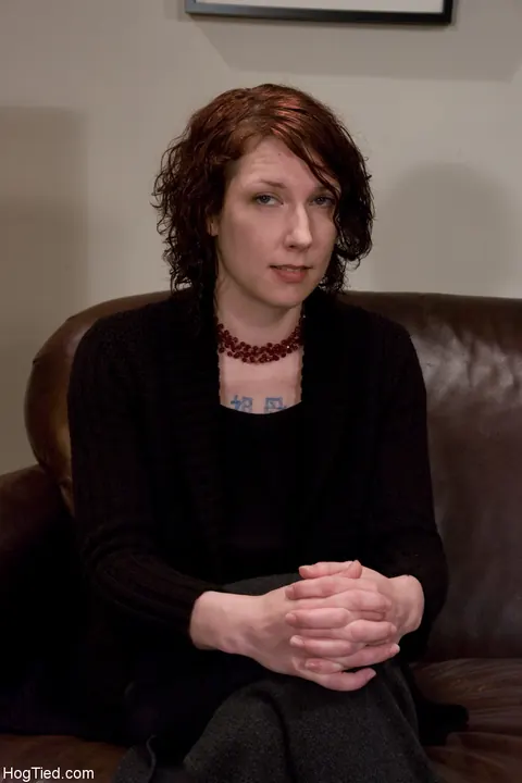 Carmen Stark: Short-Haired Redhead Hogtied and Spreading with a Dildo – photo 2 of 21