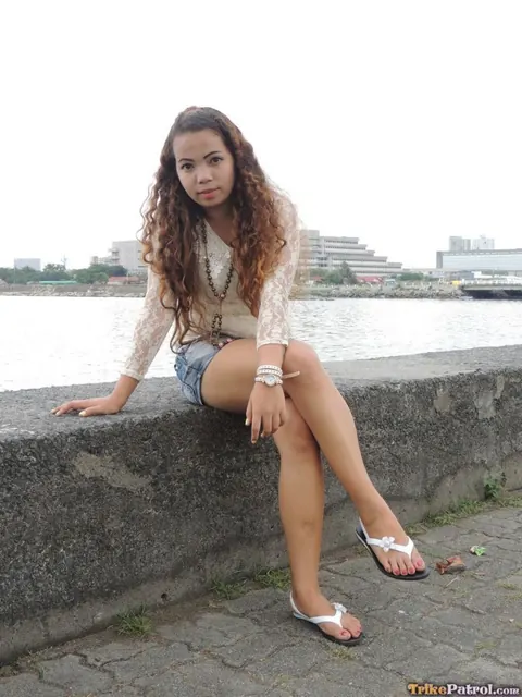 Curly Asian Amateur Sucks and Rides Cock Outdoors – photo 2 of 18