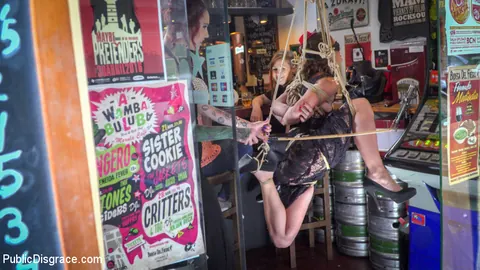 Tattooed Hairy Woman Bound and Fucked in Public – photo 5 of 15