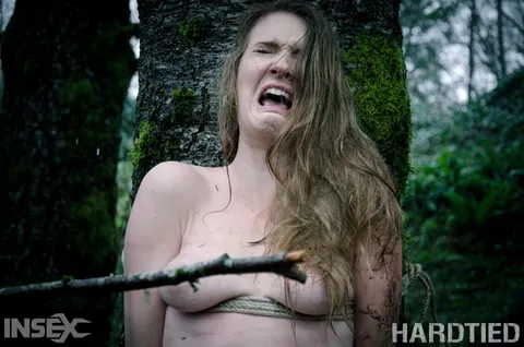 Ashley Lane: PAWG Redhead Spreads and Endures Bondage in the Forest – photo 3 of 14
