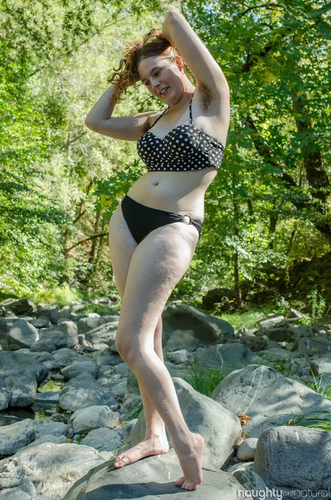 Eleanor Rose: Redhead PAWG Strips Out of Her Bikini in the Forest – photo 5 of 20