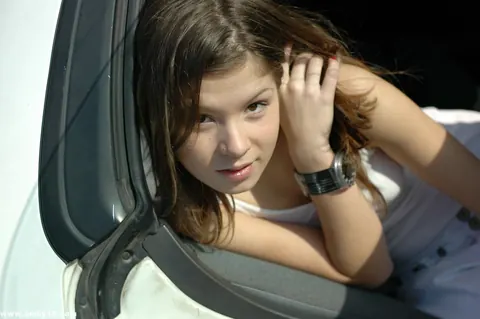 PAWG Shows Her Panties and Socks in the Car – photo 3 of 15