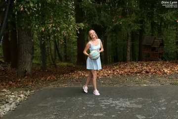 Blonde PAWG in a Skirt Fists Her Ass and Uses a Toy
