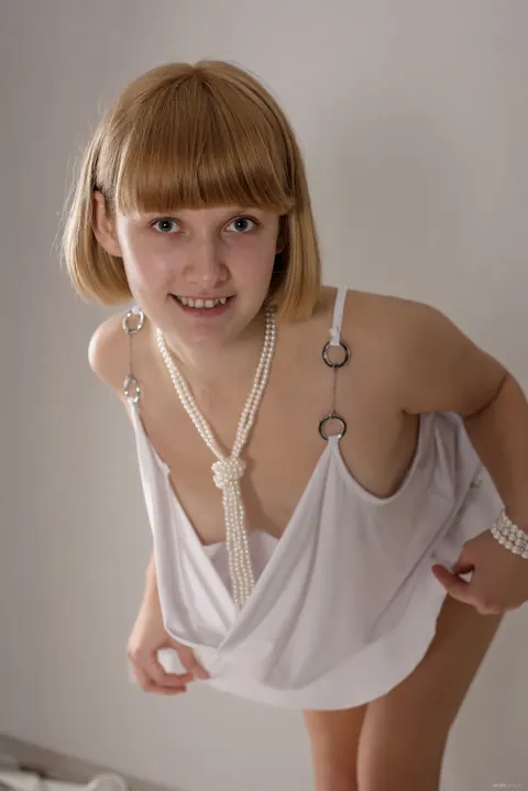Slim Blonde in Socks Spreads Her Pussy – photo 20 of 20