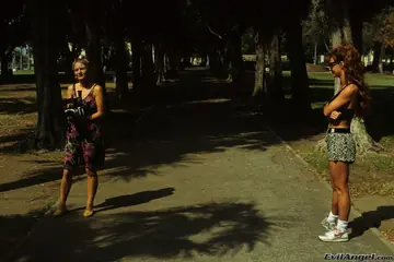 Trixie Tyler – Busty Blonde MILF in Vintage Lesbian Outdoor Play