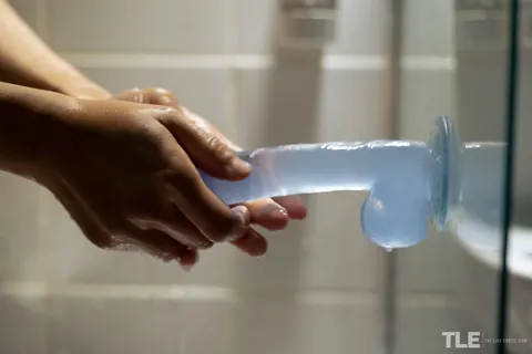 Akari Suka: Thick Asian Brunette Uses a Suction Dildo in the Bathroom – photo 5 of 16