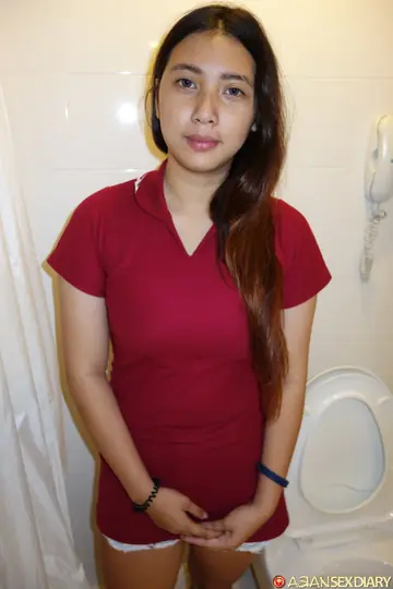 Tall Asian Brunette with Big Tits Gives a Handjob