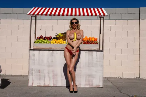 Alexis Fawx: Tall Blonde MILF Strips Out of Her Skirt and Heels Outdoors – photo 15 of 21