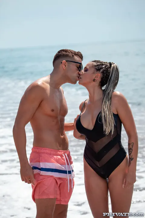 Jolee Love: Tall European Blonde in a Bikini Takes a Big Cock Poolside – photo 7 of 20