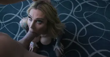 Sarah Jessie – Blonde MILF in Stockings Sucks, Strokes and Fucks Her Partner