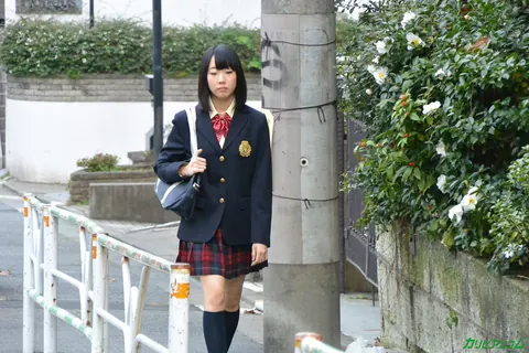 Rin Aoki: Slim Japanese Brunette in Uniform Facesits Outdoors Before Cumshot – photo 5 of 20