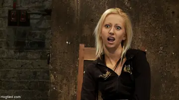 Slim Blonde with Natural Tits Tied Up in Rope Bondage