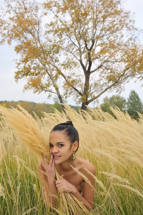 Tanned Woman Poses Nude and Strips for the Camera – photo 20 of 21