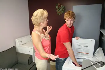 Tracy Lick – Tall Blonde MILF in Glasses Gives a Deep Blowjob