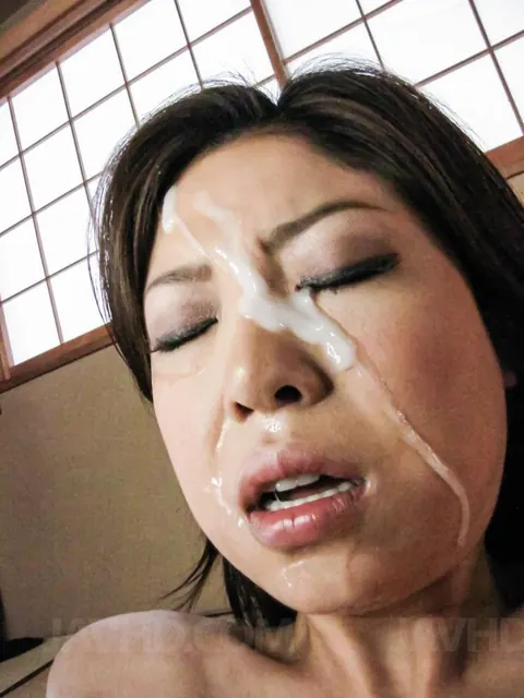Hairy Japanese Brunette Takes DP and Facials in Pantyhose – photo 15 of 15