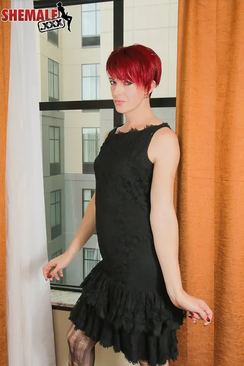 Trans Woman Undresses and Shows Her Figure Front and Back – photo 2 of 16