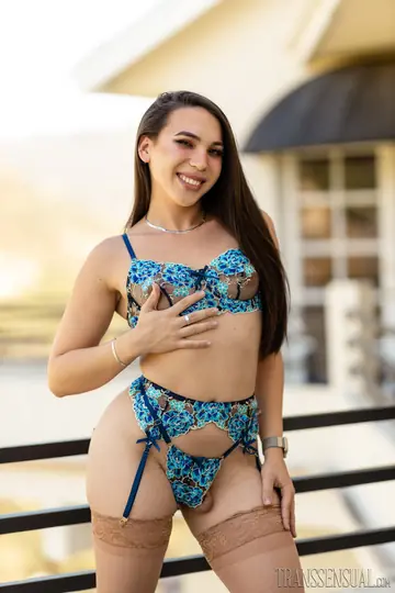 Trans Woman with Small Tits Strips Out of Her Dress
