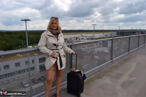 Nudechrissy: European Blonde MILF Flashes Her Big Tits Outdoors – photo 20 of 20